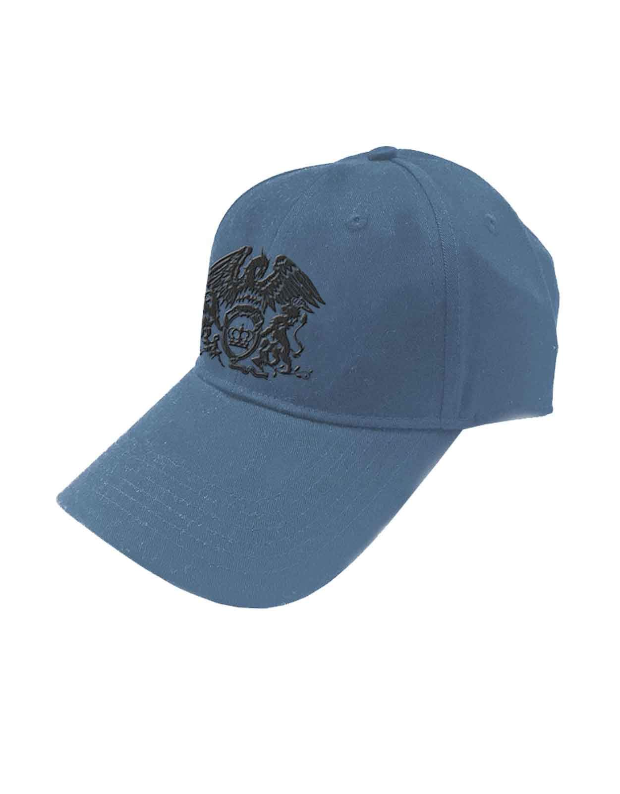 Queen Men's Demin Blue Baseball Cap Black Classic Crest Official Strapback One Size