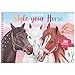 Depesche 11583 Miss Melody - Malbuch Style your Horse, Ausmal-Buch mit traumhaften Pferde-Motiven, 48 Seiten, inkl. Sticker, ca. 30,5 x 21 x 1,3 cm