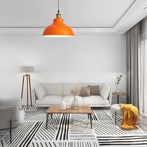 Lámpara de diseño escandinavo naranja E26 individual ligera 4