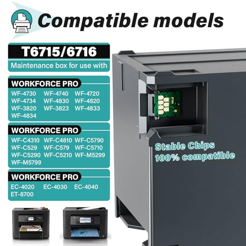 Boîte de maintenance d'encre T6716 pour optimiser l'impression intensive Epson WorkForce - 3
