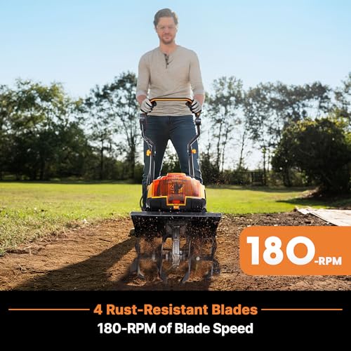 Image of LawnMaster Brushless 48V MAX Cordless Tiller Cultivator, CLTE4814