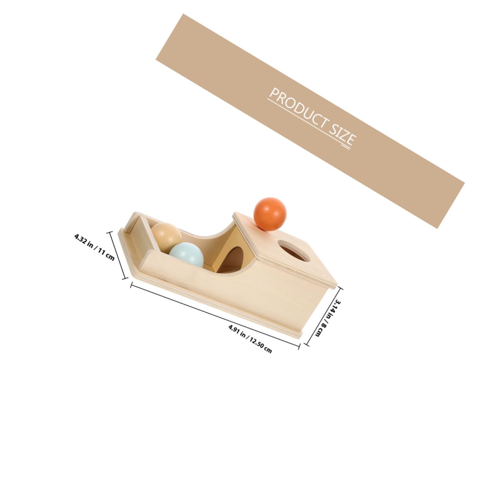 FRCOLOR Juguete de Caja de Monedas de Madera para Niños 1 Pieza | Aprendizaje de Permanencia del Objeto, Interacción Padre-hijo, Juguete Educativo para Niños y Niñas