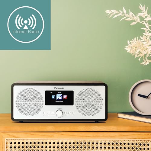 Panasonic RF-D40EG-K Internet- und DAB+/FM-Radio mit Bluetooth, 6 Watt, 7,5 cm Lautsprecher, 2,4 Zoll TFT-Farb-LCD, Wecker und Einschlaftimer, Fernbedienung, USB, WLAN, Schwarz – Bild 4