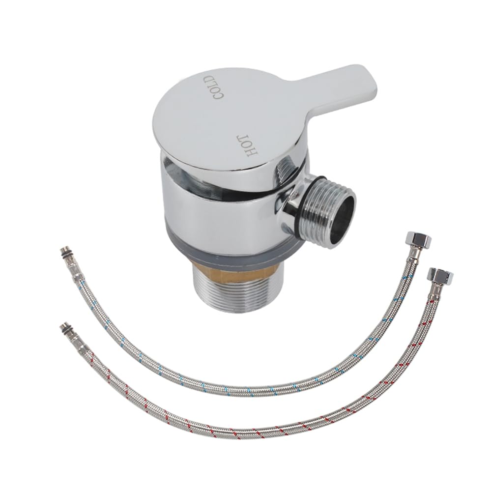 Littimoon Shower Faucet Thermostatic Mixer Mixing Valve Hot& Cold Water Shower Hose Valve for RV and Yachts