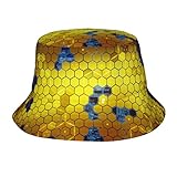 Sommer Sonnenhut Zukünftiges Mobilfunknetz Gold Fischerhüte Flat Top Fischerhut Faltbarer Bucket Hut Für Jugendliche, Angeln, Reisen