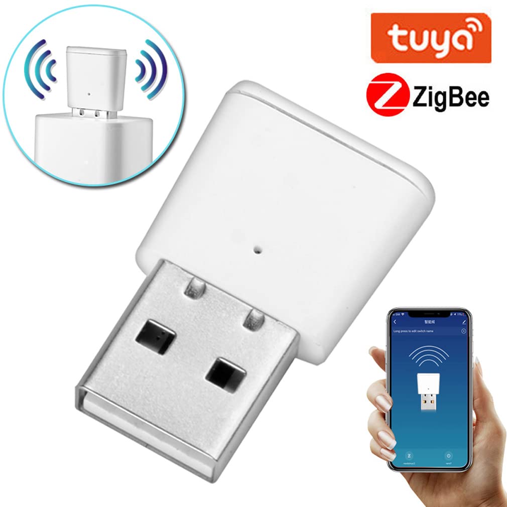 XRC TECH Tuya ZigBee 3.0 Mini amplificateur de signal Répéteur de portée de signal Smart Home Contrôle par application intelligent Fonctionne avec passerelle ZigBee, (S1)