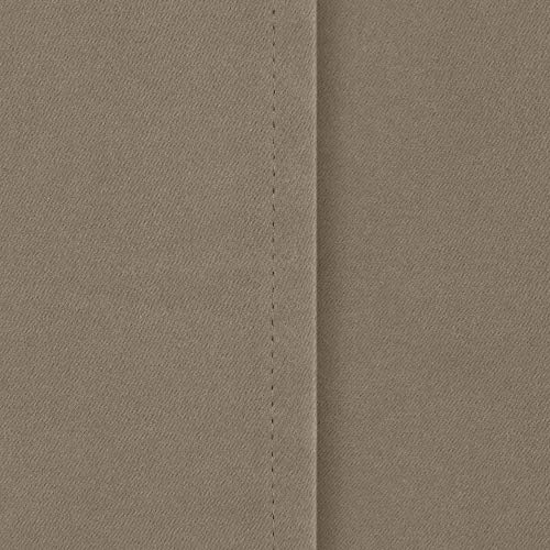 Deconovo Blackout Dual Rod Pocket Curtains - Thermal Insualated French Door Window Curtain Drapes For Bedroom With Tieback (25X40 In, Khaki, 1 Panel) #TOP5