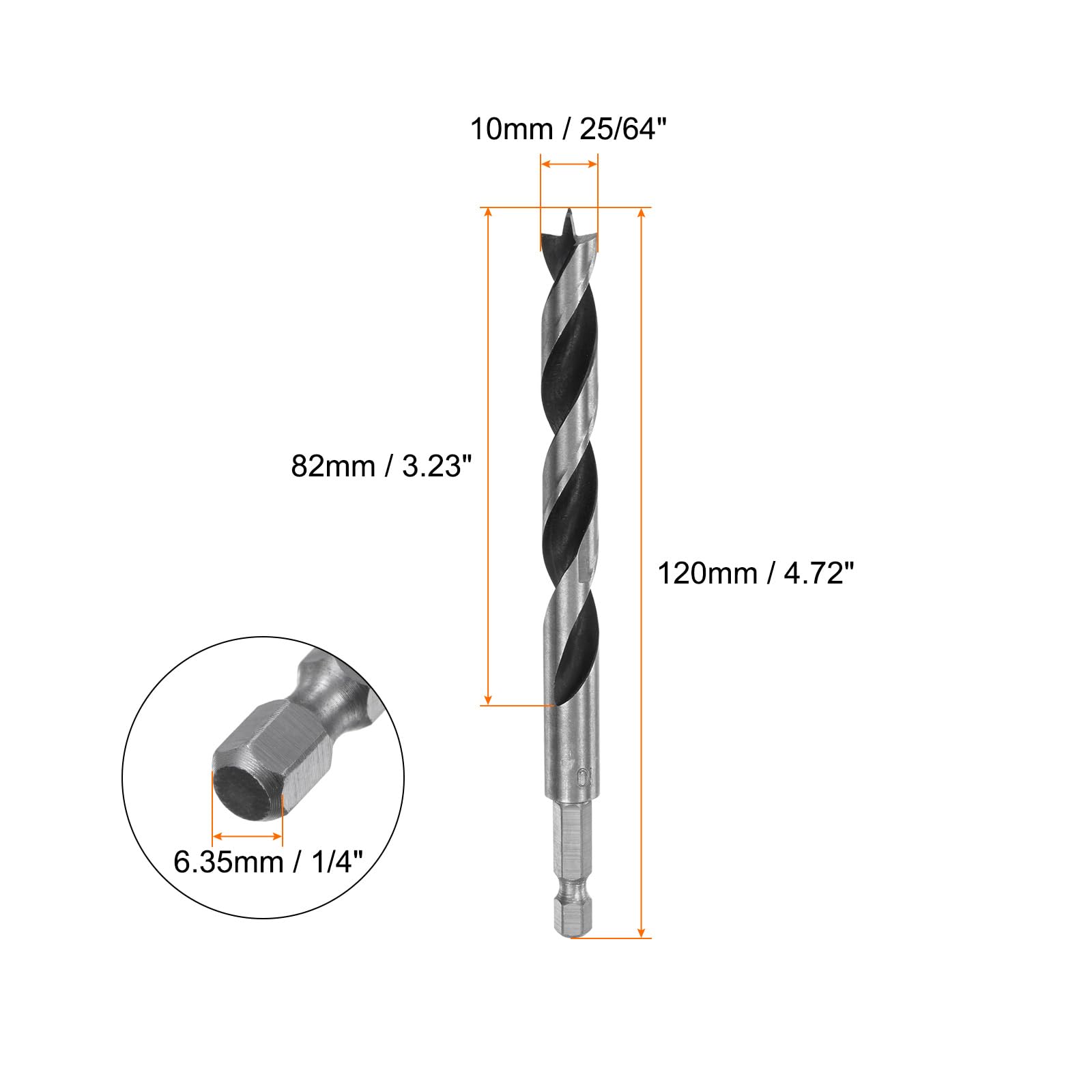 HARFINGTON Brad Point Drill Bits - 2 Pack -2