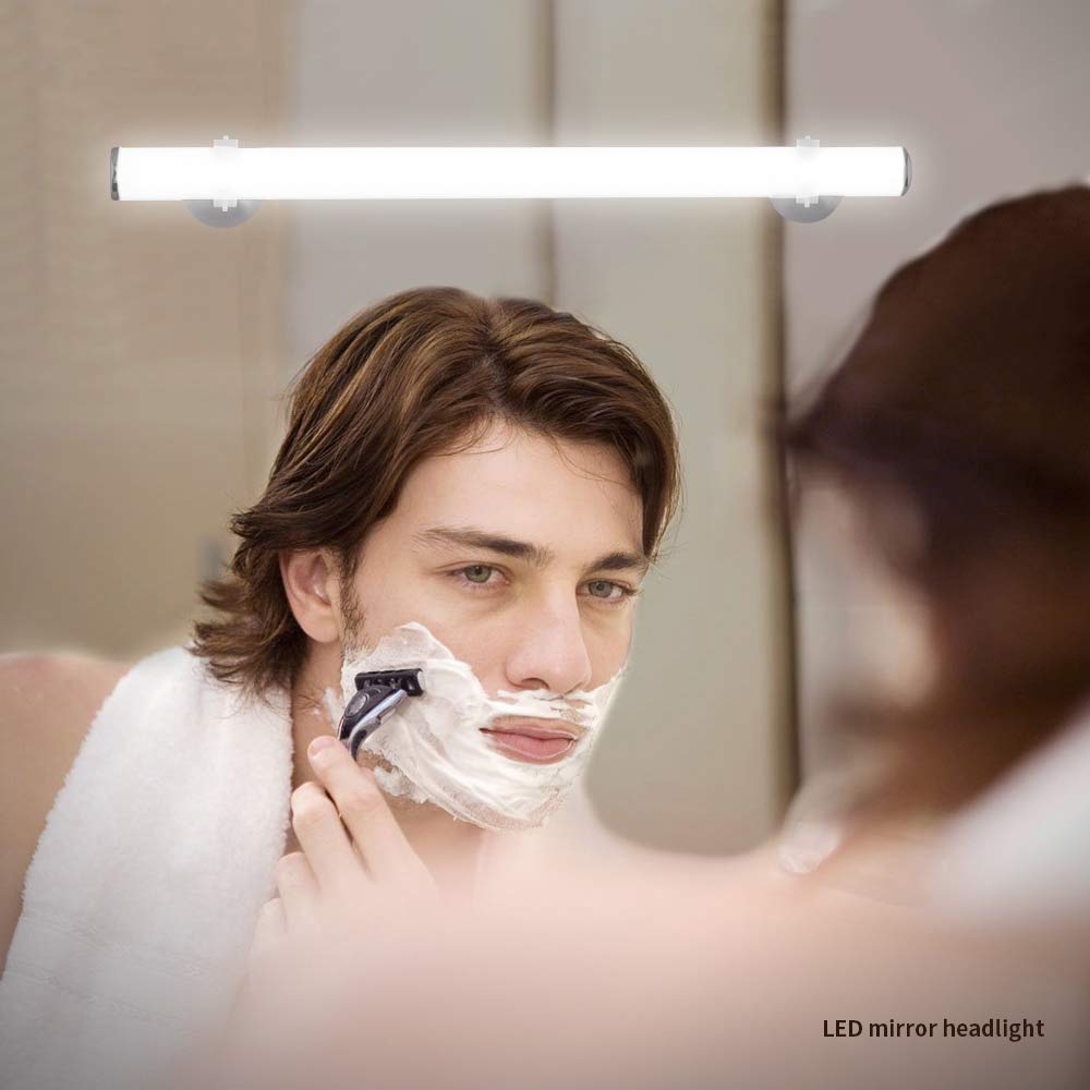 Lixada Lampe de miroir de coiffeuse, lampe de maquillage portable, commande tactile/charge USB, pour éclairer le miroir de coiffeuse de salle de bain