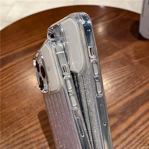 Coque de téléphone Transparente Rose à Paillettes pour iPhone 12 Pro Max - 6