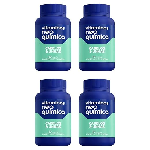 Kit 4 Suplemento Cabelos e Unhas 60 Cápsulas - Neo Química