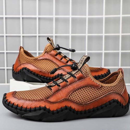 Large Size Men's Sports Sandals Summer Breathable Mesh Outdoor Hiking Fisherman Beach Shoes Anti-Slip for Daily Walking Driving and Working3