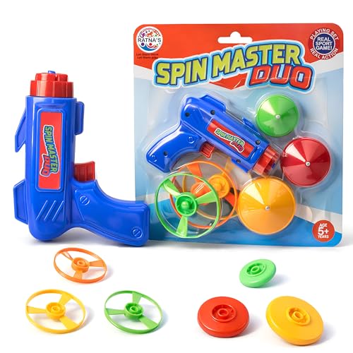Image of Ratna's Spin Master Duo Combo of Flying Wheels & Spinning Tops, Outdoor & Indoor Play Toy for Kids 5+ Years