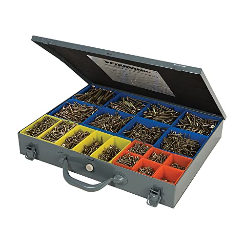 Fixman 640485 Mallette de Vis à tête fraisée bichromatées 3400 pièces, Or