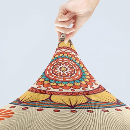 Image of Styleys Dining Table Cover 6 Seater Waterproof with Chair Covers | Table Cover Cloth | Dining Table Cover Clothe Combo - 1 Table Cover + 6 Chair Cover, Mandara Glow, XKFSZB-20