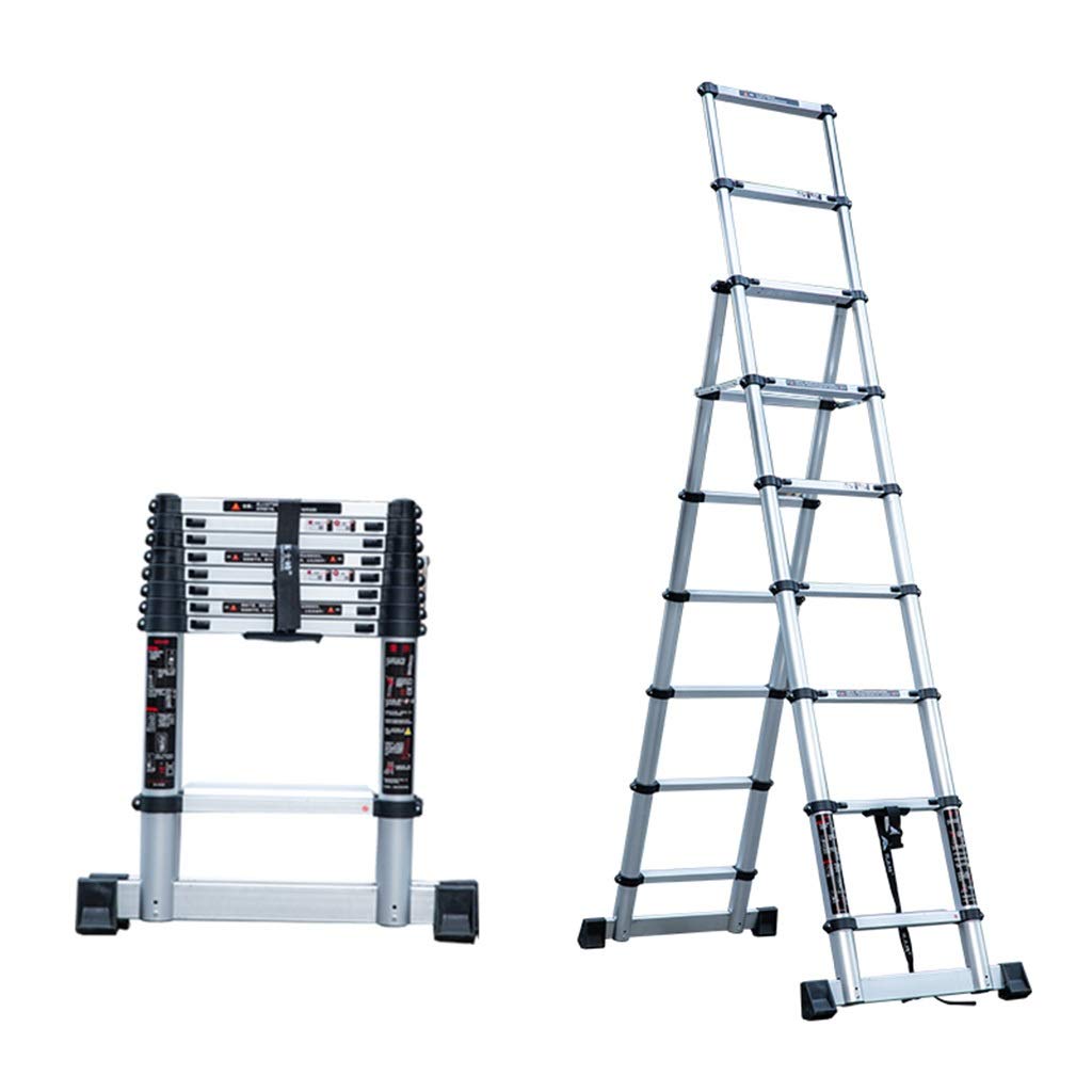 Step stool Attic Ladders, Multifunctional Office Ladder, Foldable Bamboo Ladder, Engineering Herringbone Ladder Step Ladders (Size : 4.9+4.1M=9.0m/29.5ft)