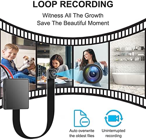 OTADUG Mini Spy Hidden Cameras, 1080P HD Indoor Invisible Wireless Nanny Cam, Micro Surveillance Cameras With Small Size, 32GB, Long Battery Life, Motion Detection