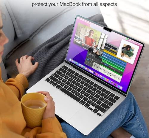 Image of Screen Guard for 2026-2022 MacBook Air 13.6 inch (Model A3449 A3240 A3113 A2681), MacBook Air Laptop with M5 M4 M3 M2 chip 13.6 inch, 9H Hardness , Bubble Free, Anti Fingerprint, Ultra HD [Not A Tempered Glass]
