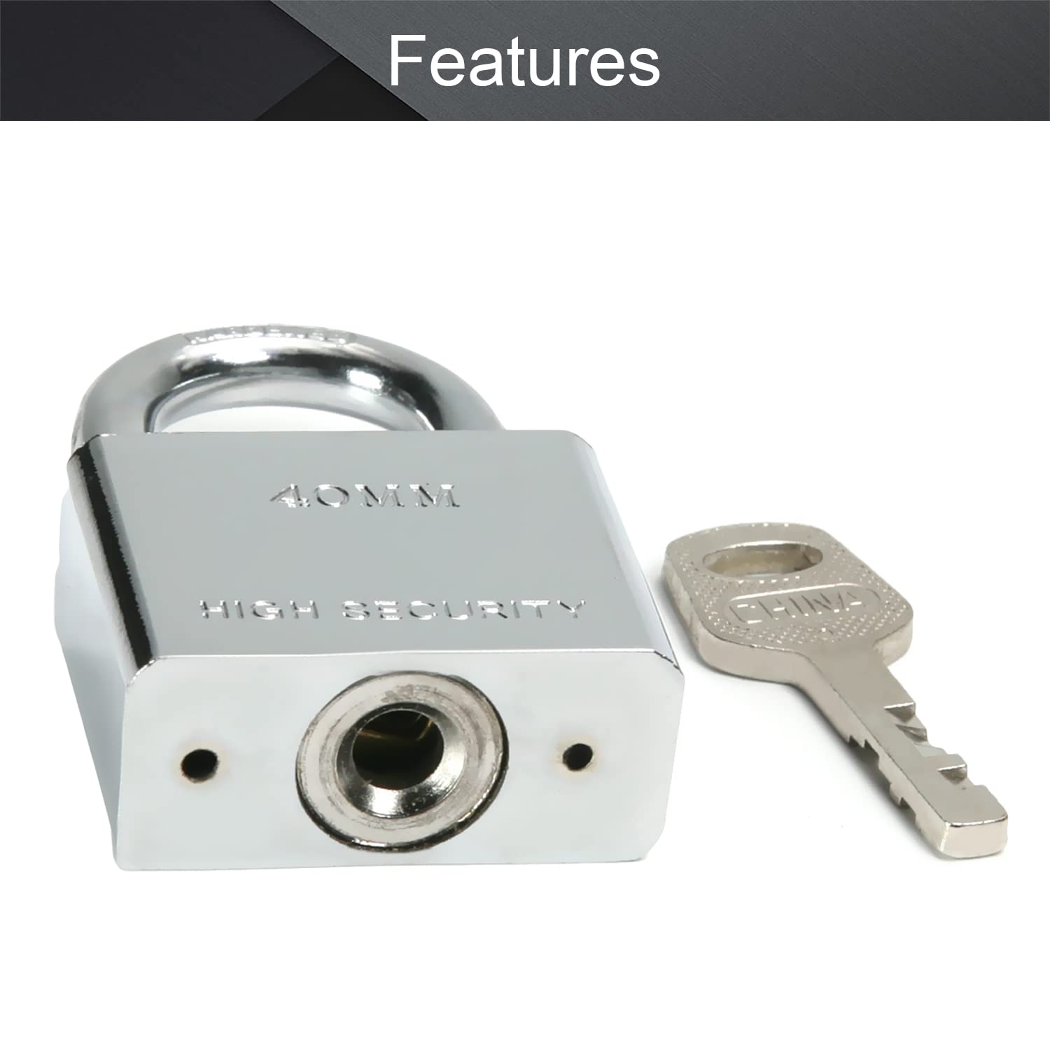 MroMax 2-Pack Keyed Alike Padlocks - 1.18 Inch Wide Iron Padlocks For Lockers & Storage