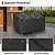 MR. COVER 2-Seater Patio Loveseat Cover, Patio Furniture Covers Waterproof for Sofa, Heavy Duty Outdoor Couch Covers with Air Vent and Handles, Durable Anti UV and Fits up to 60"W x 35"D x 35"H, Black