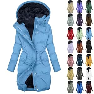 Generisch Daunenjacke Damen Winterjacke Winter Farbvarianten Warme Steppjacke mit Taschen Steppmantel Kunstfell Daunenjacke Leichte Outdoor Wintermantel Puffer Jacke Freizeit Wandern Übergangsjacke