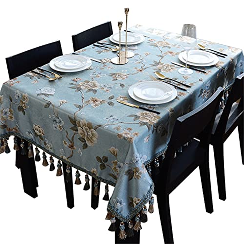 Mantel de mesa de centro rectangular europeo para sala de estar, mantel cuadrado de tela para el hogar (color: A, tamaño: 140 x 140 cm) (A 120 x 120 cm)
