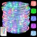 HAHOME LED Rope Lights for Outside, 300 LED Color Changing Outdoor/Indoor String Lights with Remote, 16 Color Waterproof Led Rope Lights 99Ft for Christmas, Holiday, Party, and Garden Décor