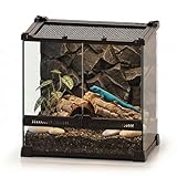 NEPTONION 5 Gallon 30 x 20 x 30 cm Profi Glas-Terrarium, Fronttür mit Fütterungsschlitz, hitzebeständiger Alu-Rahmen, für Taggeckos, Springspinnen, Vogelspinnen & Skorpione