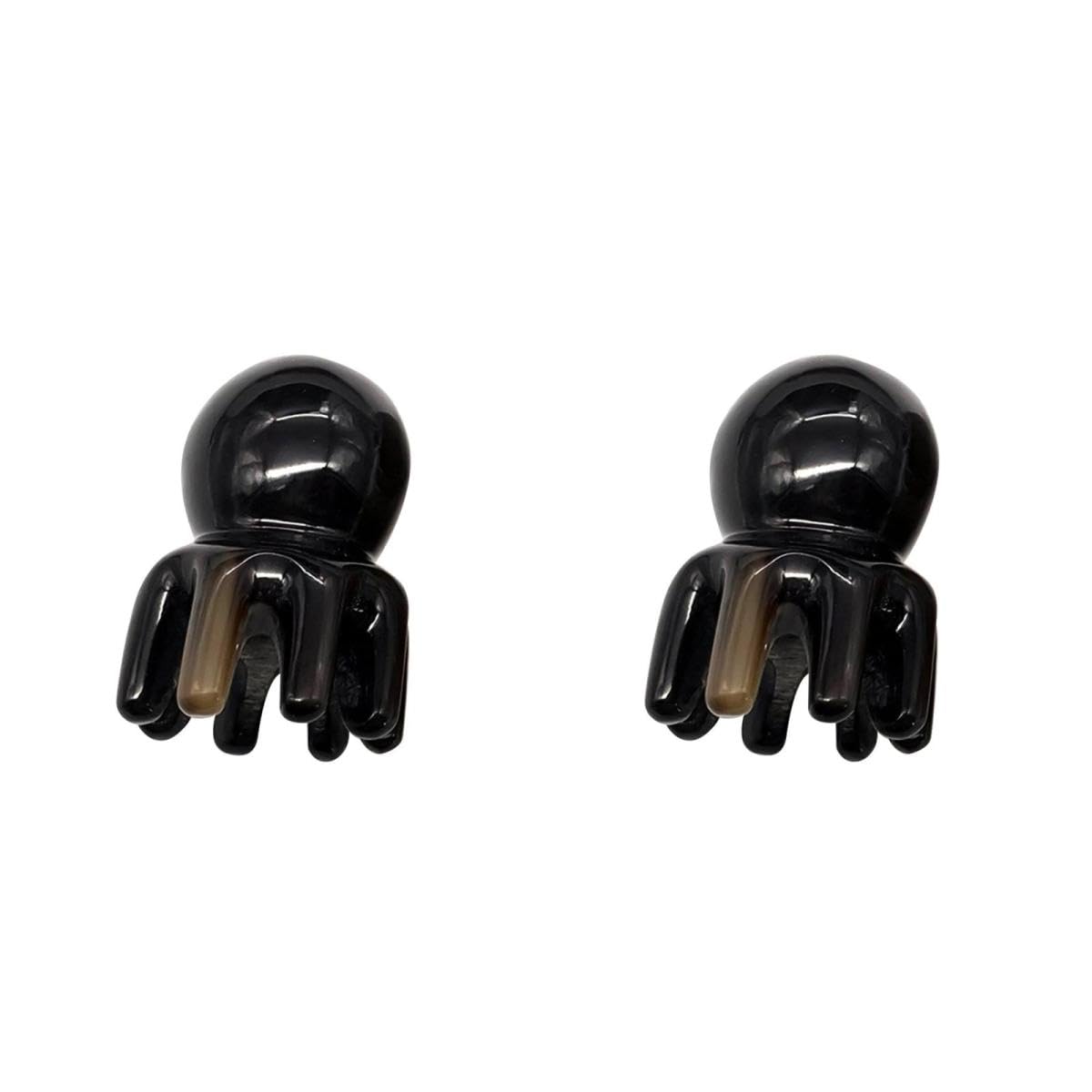 FRCOLOR 2 Stk Octopus Massagekamm Haarmassagegerät Kopfhautmassagegerät Reise Haarkamm Haarkamm-reinigungswerkzeug Werkzeug Zum Muskelkratzen Haare Auslösen Hornkamm Black Hornverbrauch