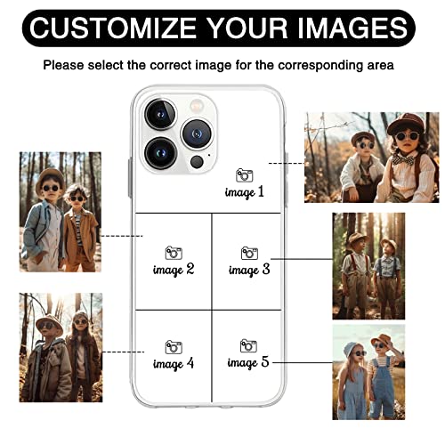 Shoisowo Personalized Photo Phone Case, Custom Picture Design Your Own Collage Phone Cover For Family Friends Couple Gift Compatible With Iphone 14 13 12 11 Pro Max Mini Xr Xs X(5 Photos) #TOP1