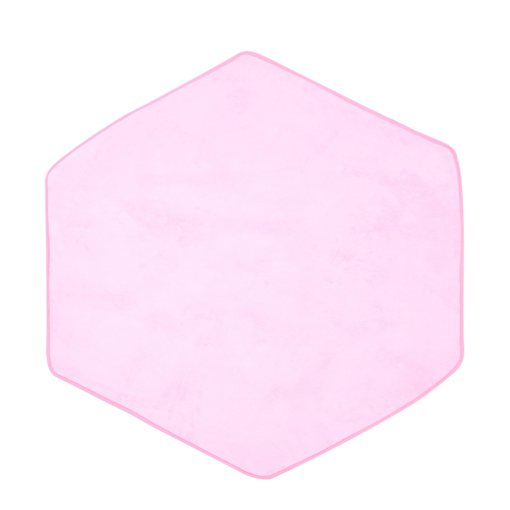 Tapis hexagonal peluche rose matelas sol sécurisé chambre enfant
