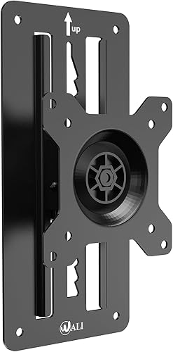 WALI Soporte de pared para monitor individual, altura ajustable para soporte de monitor de computadora de 17 a 32 pulgadas, hasta 17.6 libras, se