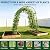 7.2FT Garden Trellis Arch for Raised Garden Beds, Heavy Duty Metal Trellis for Cucumbers, Pumpkins, Beans & Climbing Plants, Walk Through Vegetable Garden Arch with Netting