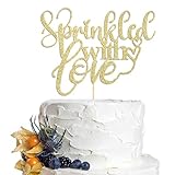 Dcokska Sprinkled With Love Cake Topper，For Baby Shower, Wedding, Birthday Party,Selected Valentine's Day Theme Decorations/Dinner Party Cake Topper Decorations (Love-1)