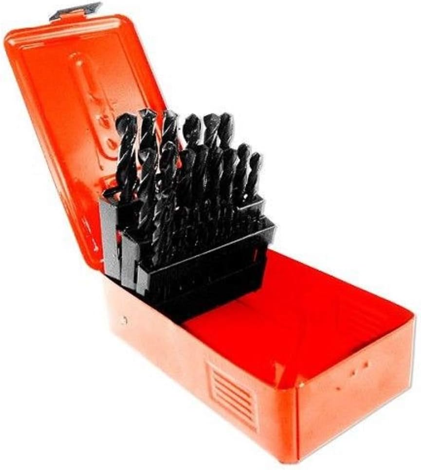 HSS Drill Bit 29 Pcs. Set High Speed Bits Steel Drill Bits w/Metal Index Box,Jikkolumlukka