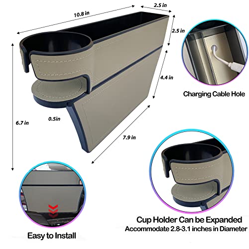 image for LUCKLYJONE Car Seat Gap Filler, Console Side Pocket, Car Seat Pocket O