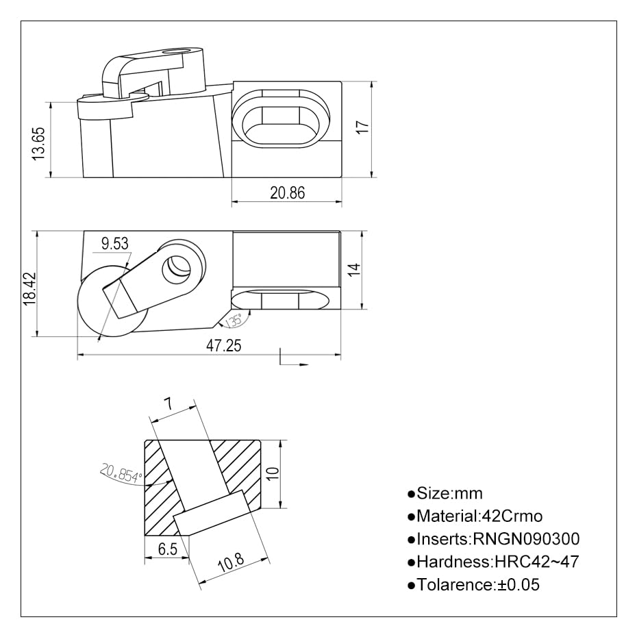 Diamond PCD CBN PCBN Round Insert Tool Holder,for RNGN0903 RNGN32 RNGN 0903 3/8 Turning Milling Tools Cutter,for Surfacing Cylinder Heads,Blocks (MRLNL14XN0903(RNGN32) Left Hand)