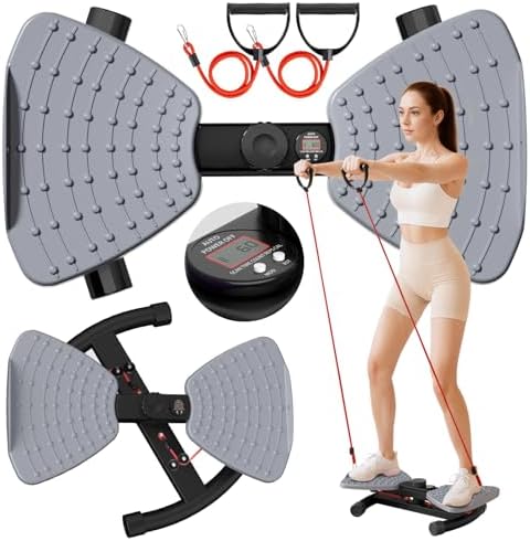 Waist Twister Machine Exercise Fitness Tool, Ab Twister Board with the Smart LED Digital Monitor, 300lbS Capacity & 20dB Ultra-Quiet, Anti-Slip Home Gym Workout Equipment for Women Belly Fat