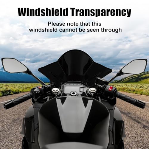 Image of Windshield for NINJA500 SE 2024 2025 2026, PSLER Windscreen Double Bubble Wind Deflector Protector Fairing for NINJA500 SE Ninja 500 2024 2025 2026 (Iridium)