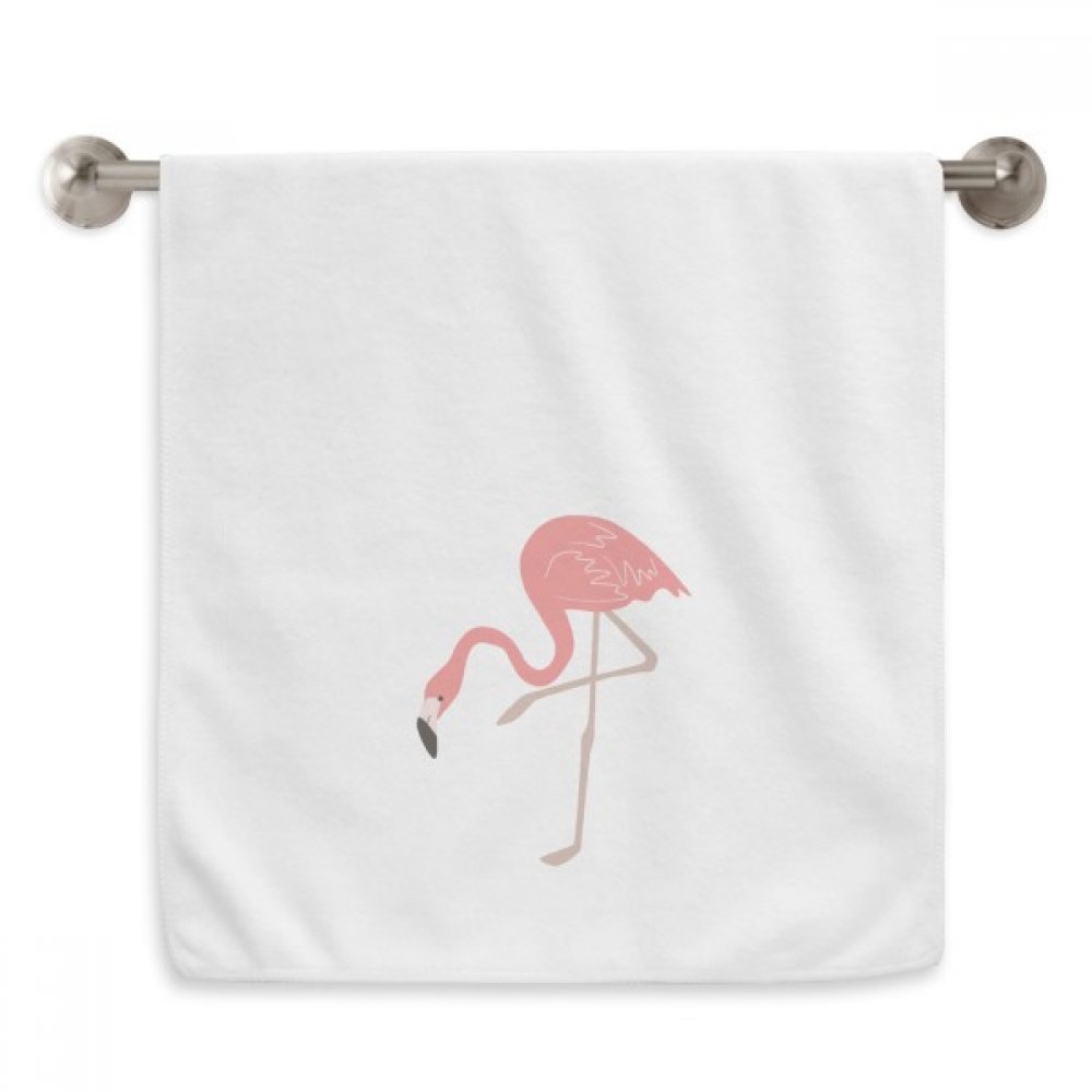 Serviettes moelleuses blanches motif flamingo drap de toilette 13 x 29 inch essuie-mains