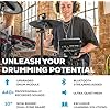 طقم طبول كهربائي مدمج من Alesis Nitro Max مع وسادات شبكية هادئة، طبلة مزدوجة المنطقة مقاس 10 بوصات، بلوتوث، أصوات BFD 440+، طبول، USB MIDI، دواسة ركلة