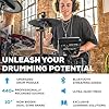 Alesis Nitro Max Kit Compact Electric Drum Kit with Quiet Mesh Pads, 10" Dual-Zone Snare, Bluetooth, 440+ BFD Sounds, Drumeo, USB MIDI, Kick Pedal