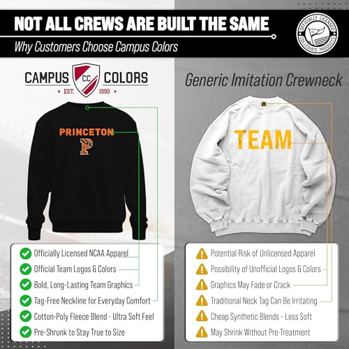 Image of NCAA College Sweatshirt Fleece Crewneck Pullover for Men and Women | Officially licensed NCAA college gameday crewneck pullover - 9 oz fleece lined sweatshirt with arch and logo design