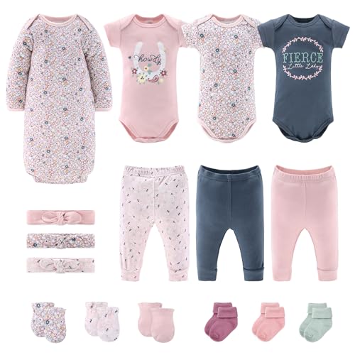 Image of The Peanutshell Newborn Clothes & Accessories Gift Set for Baby Girls, 16 Piece Layette Set, 0-3 Months Infant Girl Clothing, Baby Registry Finds, New Born Essentials Must Haves
