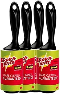 scoth brite,One Size,White,9369702 Brite Lint Roller Removes Hair and Fluff 3 Meters by Scotch Brite (Pack of 4)