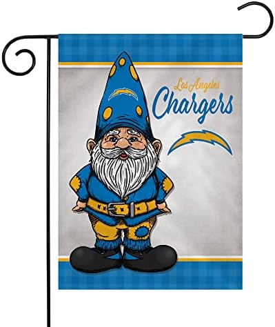 Miniatura 7 de Rico Industries NFL Football Los Angeles Chargers Gnomo Spring - Bandera de jardín de doble cara de 13 x 18 pulgadas