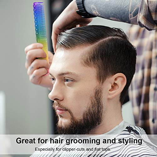 KKmoon Pente de corte de cabelo colorido Pente de modelagem para corte de cabelo Pente de penteado A