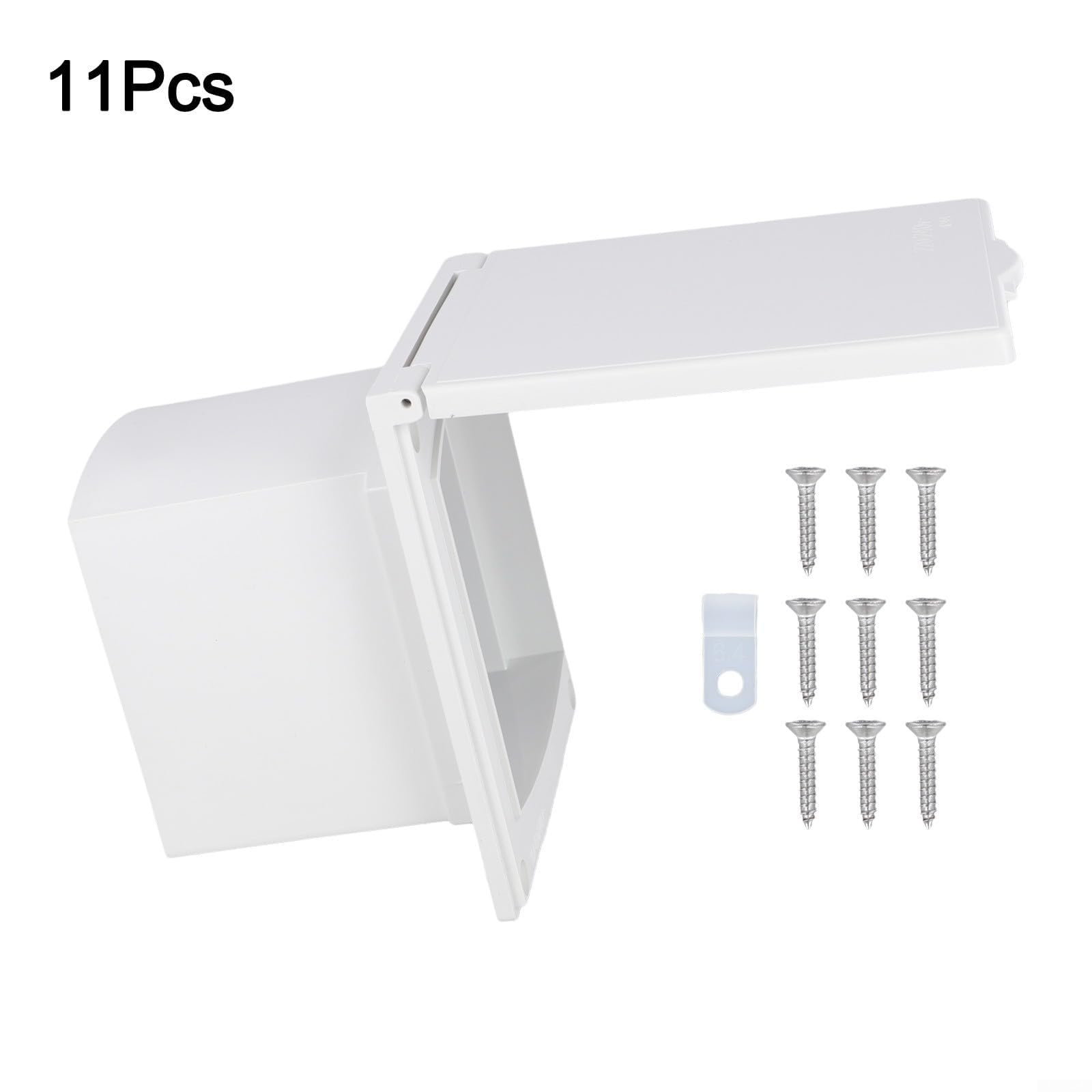 ECO Worthy - Presa esterna per caravan, impermeabile IP44, 16 A, 220 V-250 V, scatola di alimentazione integrata per esterni, con coperchio, per camper, camper, rimorchio, nero e bianco