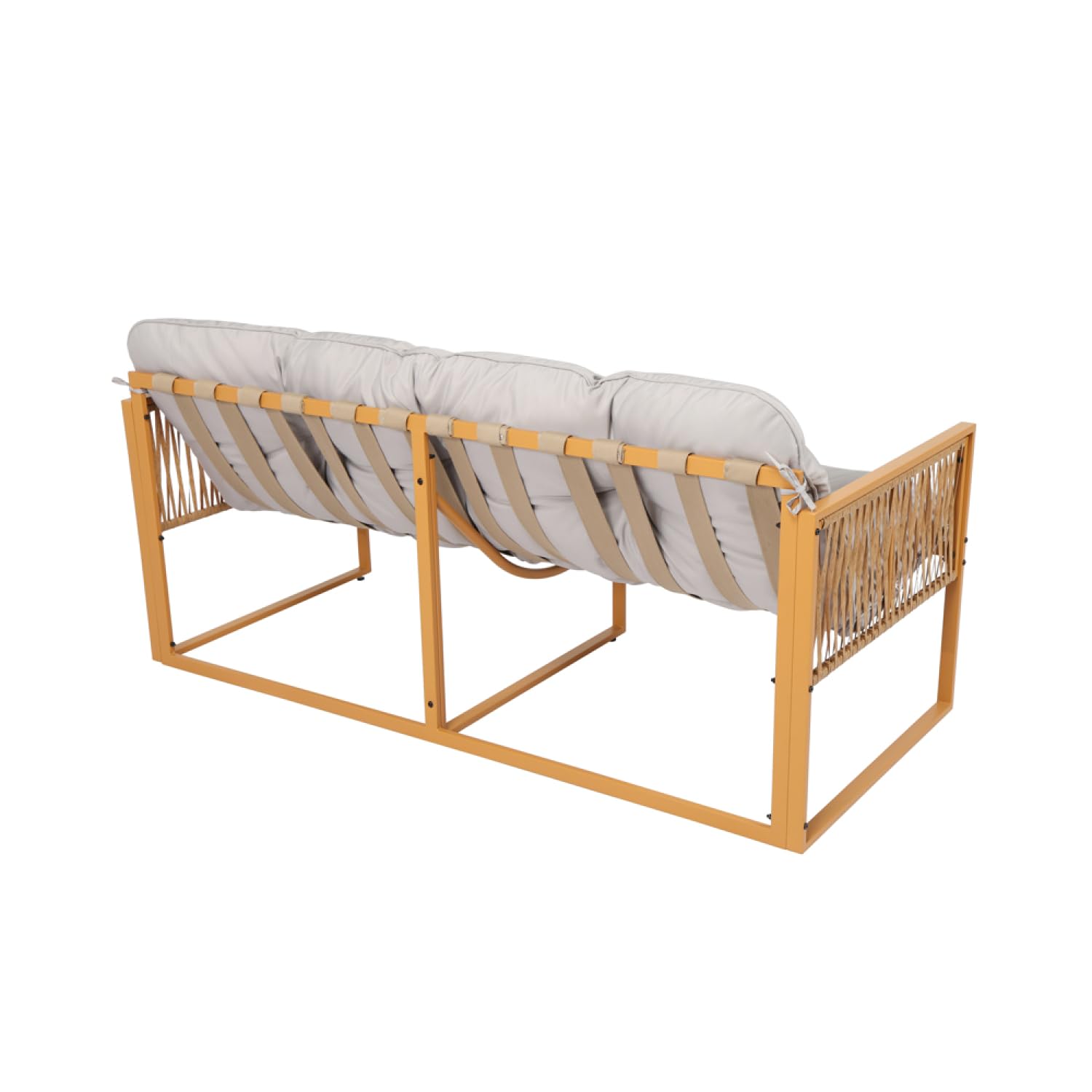 CONCEPT USINE Salon de Jardin TURINI 8 Places Rotin Naturel Gris Clair