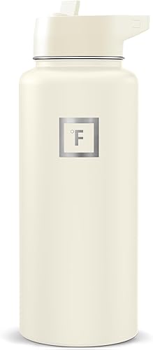 Miniatura 105 de IRON °FLASK Frasco de hidratación para acampar y senderismo con pajilla, botella de agua deportiva de acero inoxidable con aislamiento de boca
